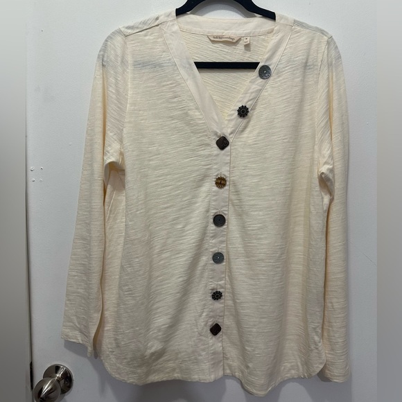 Tops - Soft Surroundings Buttoned Down Top Sz M Cream
